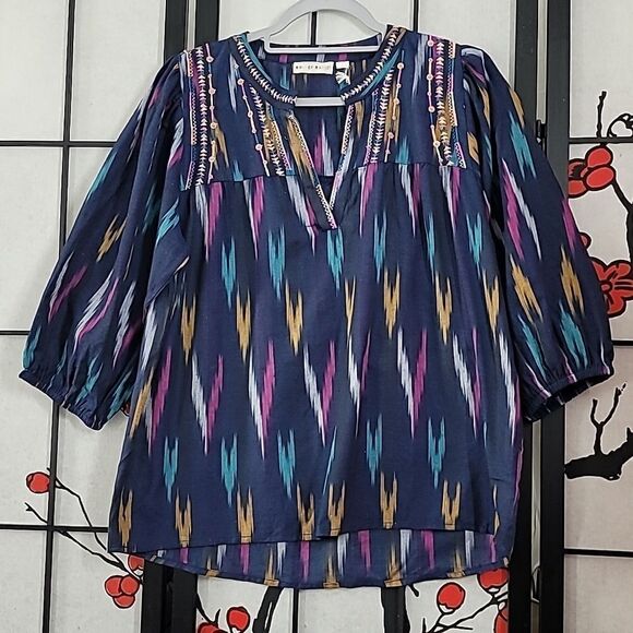 Roller Rabbit Michi Ikat Embroidered Top - Picture 2 of 7